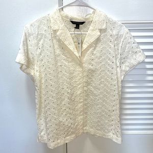 Banana Republic Eyelet Top NWT